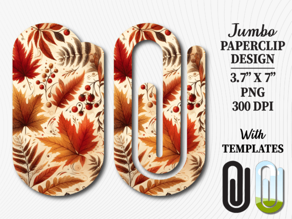 Autumn Leaves Botanical Jumbo Paperclip