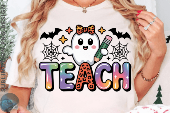 Autumn Teach PNG: Preppy Fall Teacher Design