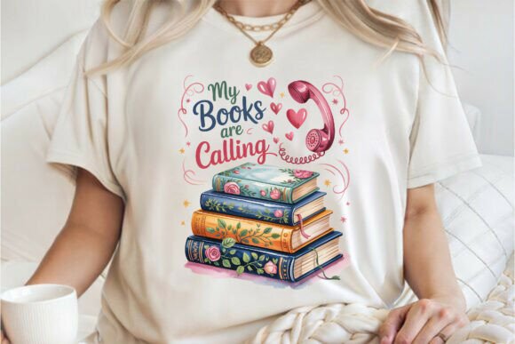 Books Are Calling, Floral Book Lover PNG