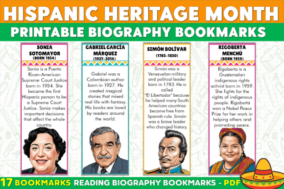 Bridging Cultures in the Classroom: The Power of Hispanic Heritage Biography Bookmarks