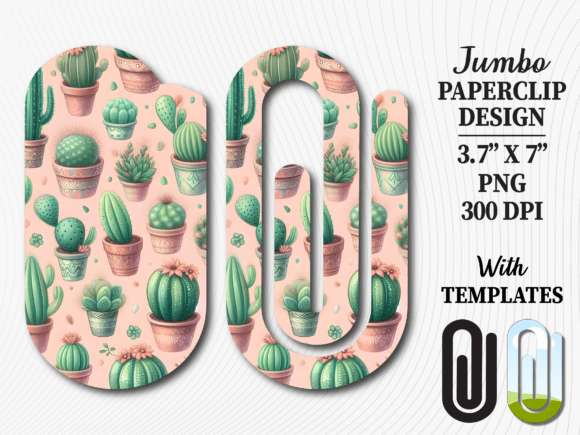 Cactus Succulent Pot Jumbo Paperclip