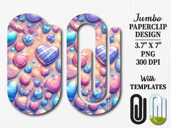 Candy Heart Dessert Jumbo Paperclip: The Sweetest Upgrade for Your Desk or Gift