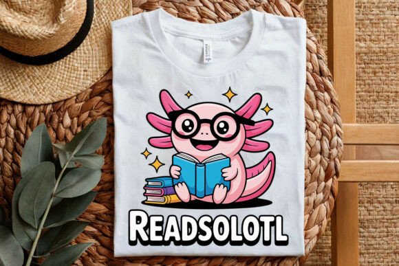 Cute Readsolotl Design for Book Lover