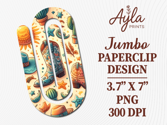 Elevating Office Aesthetics: The Strategic Value of the Western Cowboy Pattern Jumbo Paperclip in Digital Crafting