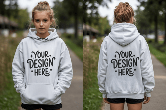 Elevating Your Brand with the Gildan 18000B Front and Back Kids Mockup