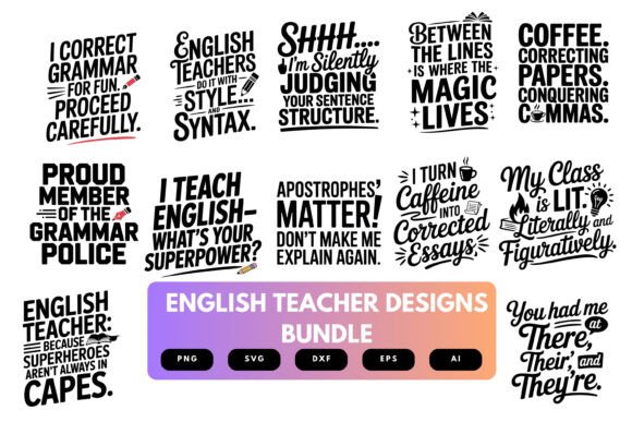 English Teacher SVG Bundle: The Ultimate Creative Tool for Educators and Crafters