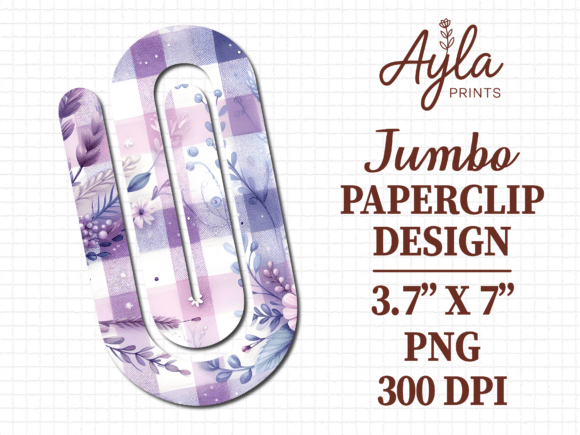 Evaluating the Purple Plaid Check Jumbo Paperclip PNG for Creative Projects