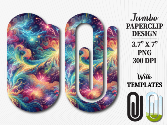 Galaxy Nebula Colorful Jumbo Paperclip