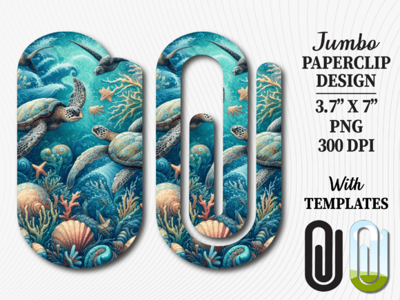 Ocean Sea Turtle Marine Jumbo Paperclip