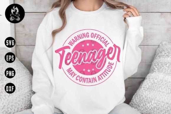 Teenager Attitude Warning SVG: Bold Design for Teens & Parents