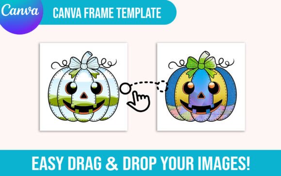 Transforming Digital Content with the Patchwork Pumpkin Canva Frame Template